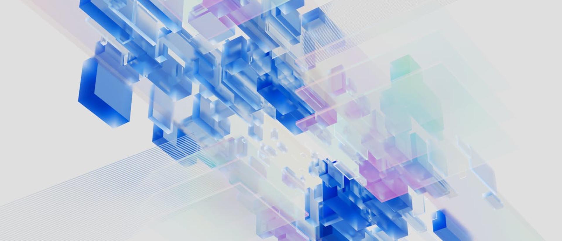 abstract image with blue tiles
